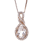 Gin & Grace 14K Rose Gold Real Diamond(I1) Pendant Necklace with
Genuine Morganite