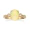 Gin & Grace 10K Yellow Gold Natural Ethiopian Opal & Real
Diamond (I1) Statement Ring