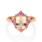Gin & Grace 14K Rose Gold Diamond Ring (I1) with Genuine Morganite
& Natural Pink Sapphite
