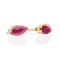 Gin & Grace 10K Yellow Gold Genuine Ruby and Real Diamond (I1) Earring