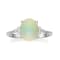 Gin & Grace 10K White Gold Real Diamond Ring (I1) with Natural
Ethiopian Opal