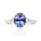 Gin & Grace 14K White Gold Blue Tanzanite Diamond Ring