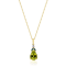 Gin and Grace 10K Yellow Gold Peridot Pendant with Diamonds