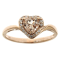 Gin & Grace 10K Rose Gold Real Diamond Ring (I1) with Genuine Morganite