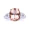 Gin & Grace 14K Two Tone Gold Morganite with Diamond Ring