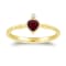 Gin and Grace 14K Yellow Gold Natural Ruby Ring with Real Diamonds