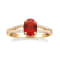 Gin & Grace 14K Yellow Gold White Natural Diamond & Fire Opal
Diamond (I1) Ring
