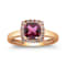Gin & Grace 14K Rose Gold Real Diamond Ring (I1) with Raspberry
color Natural Rhodolite Garnet