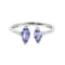 Gin & Grace 925 Sterling Silver Tanzanite & Diamond Ring (I1)