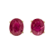 Gin & Grace 14K Yellow Gold Stud Earring with Genuine Ruby