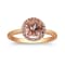Gin & Grace 10K Rose Gold Morganite & Diamond Ring