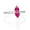 Gin & Grace 18K White Gold Ruby and Diamond Ring