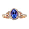 Gin & Grace 14K Rose Gold Blue Tanzanite and Diamond Ring