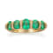 Gin and Grace 14K Yellow Gold Natural Zambian Emerald Ring with Natural Diamonds