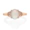 Gin & Grace 14K Rose Gold Real Diamond Ring (I1) with Natural Opal
