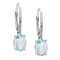 Gin & Grace 14K White Gold Real Diamond(I1) LeverBack Drop Style
Earring with Genuine Aquamarine
