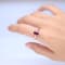 Gin & Grace 10K Rose Gold Real Diamond Ring (I1) with Raspberry
color Natural Rhodolite Garnet