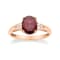 Gin & Grace 10K Rose Gold Real Diamond Ring (I1) with Raspberry
color Natural Rhodolite Garnet