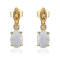 Gin & Grace 10K Yellow Gold Real Diamond(I1) Stud Earring with
Natural Opal
