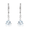 Gin & Grace 14K White Gold Real Diamond(I1) LeverBack Earring with
Genuine Aquamarin