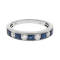 Gin and Grace 14K White Gold Natural Blue Sapphire Ring with Real Diamonds
