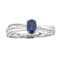Gin & Grace 18k White Gold Natural Blue Sapphire With Diamond (I1)
Statement Ring