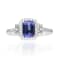 Gin & Grace 14k White Gold Tanzanite with Diamond Ring