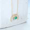 Gin and Grace 10K Yellow Gold Natural Zambian Emerald Pendant with Real Diamonds