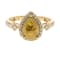 Gin & Grace 14K Yellow Gold Natural Brown and White Diamonds Ring