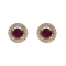 Gin & Grace 14K Yellow Gold Real Diamond(I1) Stud Earring with
Genuine Ruby