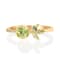 Gin & Grace 14k Yellow Gold Genuine Peridot Diamond (I1) Statement Ring