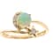 Gin and Grace 14K Yellow Gold Natural Ethiopian Opal Ring with Real Diamonds