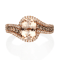 Gin & Grace 10K Rose Gold Morganite and Diamond Ring