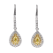 Gin & Grace 18K Two-Tone Gold Natural Yellow and White Diamond Earring