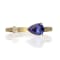 Gin & Grace 14K Yellow Gold Real Diamond Ring (I1) with Genuine Tanzanite