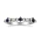 Gin & Grace 18K White Gold Real Diamond Ring (I1) with Natural Blue Sapphire