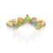 Gin & Grace 18K Yellow Gold Real Diamond Ring (I1) with Natural Opal