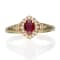 Gin & Grace 10K Yellow Gold Ruby With Diamond Ring