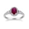 Gin and Grace 14K White Gold Ruby Ring with Diamonds