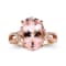 Gin & Grace 14K Rose Gold Morganite and Diamond Twirl Ring
