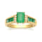 Gin & Grace 10K Yellow Gold Emerald with Diamond Ring