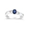 Gin & Grace 14K White Gold Natural Blue Sapphire & Real Diamond
(I1) Ring