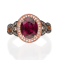 Gin Grace 14K Rose Gold Real Diamond Ring (I1) with Raspberry color
Natural Rhodolite Garnet