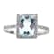 Gin & Grace 14K White Gold Natural 1.75Ct Aquamarine & Real
Diamond Ring