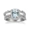 Gin & Grace 14K White Gold Real Diamond Wedding Anniversary
Engagement Ring (I1) with Aquamarine