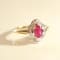 Gin & Grace 14K Two Tone Gold Real Diamond Anniversary Engagment
Ring (I1) with Genuine Ruby