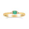 Gin and Grace 14K Yellow Gold Natural Zambian Emerald Ring with Natural Diamonds