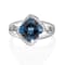 Gin & Grace 10K White Gold Real Diamond Ring (I1) with Genuine
London Blue Topaz