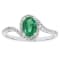 Gin & Grace 14K White Gold Emerald & Diamond Ring