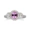Gin & Grace 14K White Gold Diamond Ring with Pink Sapphire